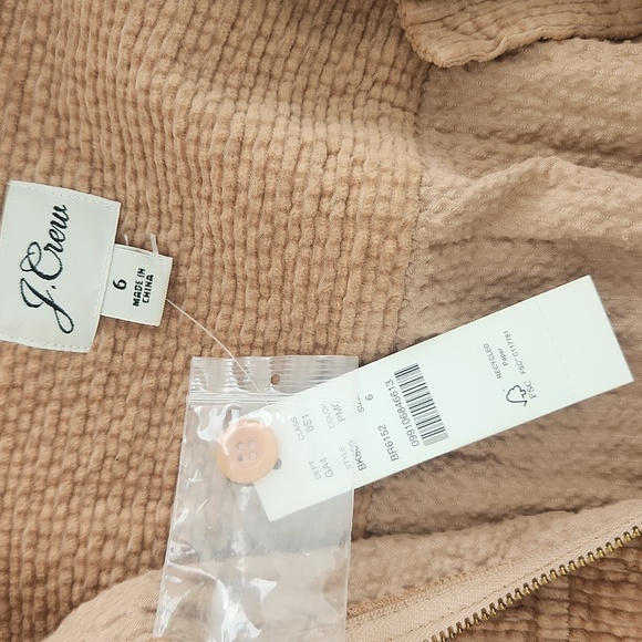 J.Crew corduroy zip front dress with pockets size 6 Brand New - Picture 6 of 7